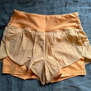 Women's Orange Athletic Shorts